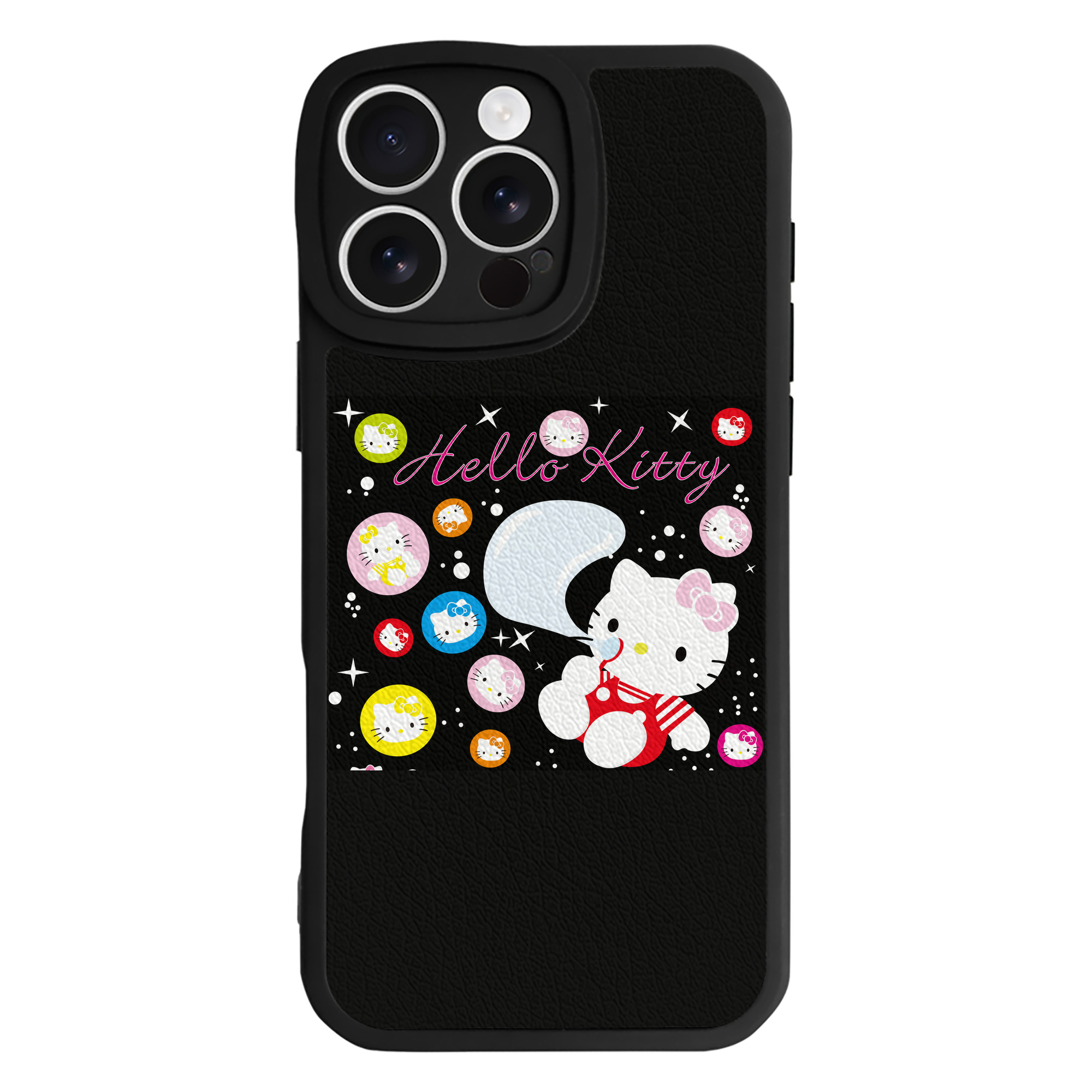 （画像用） Hello Kitty ハローキティ 【iPhone 16シリーズ対応】シリコンスマホケース（レザー調） 材質：シリコン